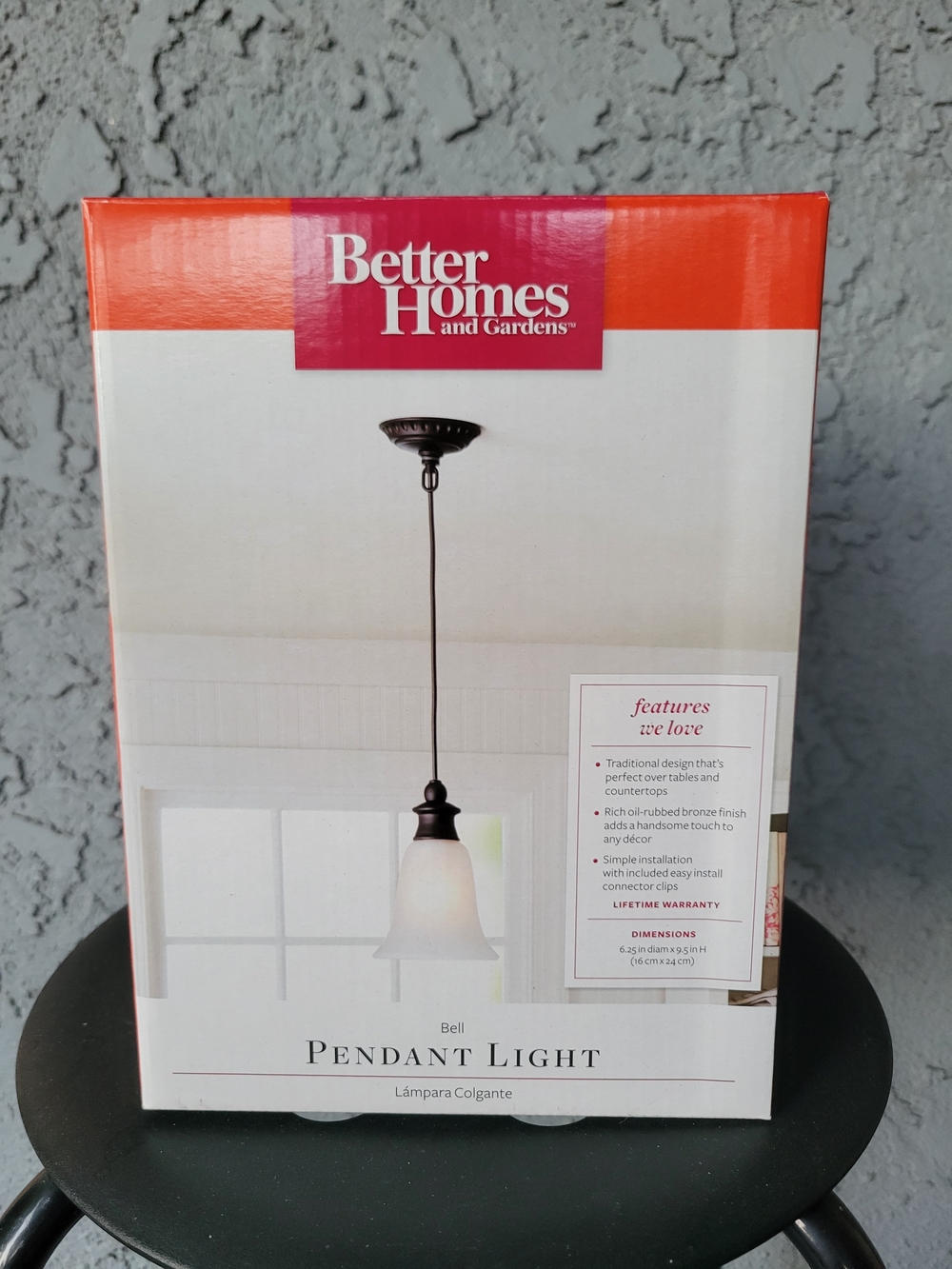 Better Homes And Gardens Pendant Lantern in Oil-Rubbed Bronze and White